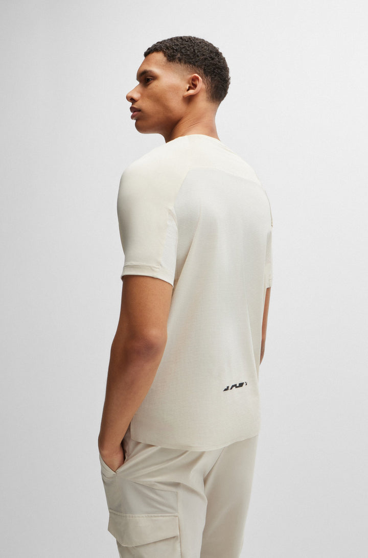 BOSS T-Shirts Regular Fit in Polyester Mix - TEE ACTIVE 4 10262069 01-50519360- Concorde Fashion#color_white-131