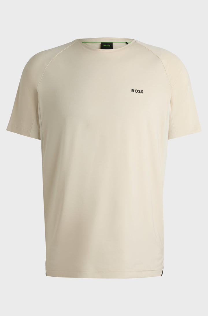 BOSS T-Shirts Regular Fit in Polyester Mix - TEE ACTIVE 4 10262069 01-50519360- Concorde Fashion#color_white-131