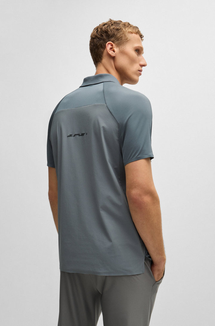 BOSS Polos Regular Fit in Polyester Mix - PADDYTECH 10262069 01-50519505- Concorde Fashion#color_beige-251