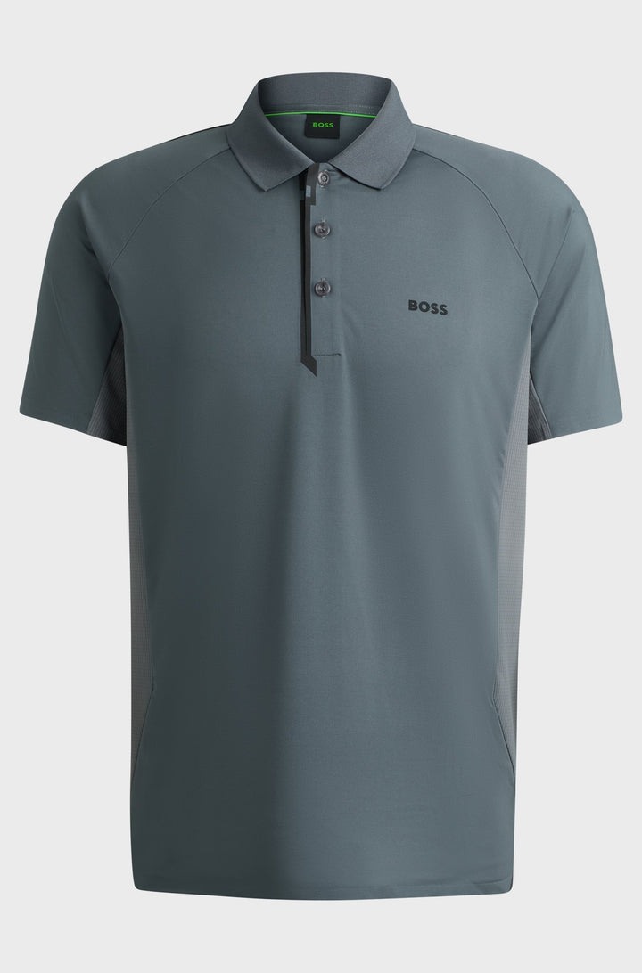 BOSS Polos Regular Fit in Polyester Mix - PADDYTECH 10262069 01-50519505- Concorde Fashion#color_beige-251