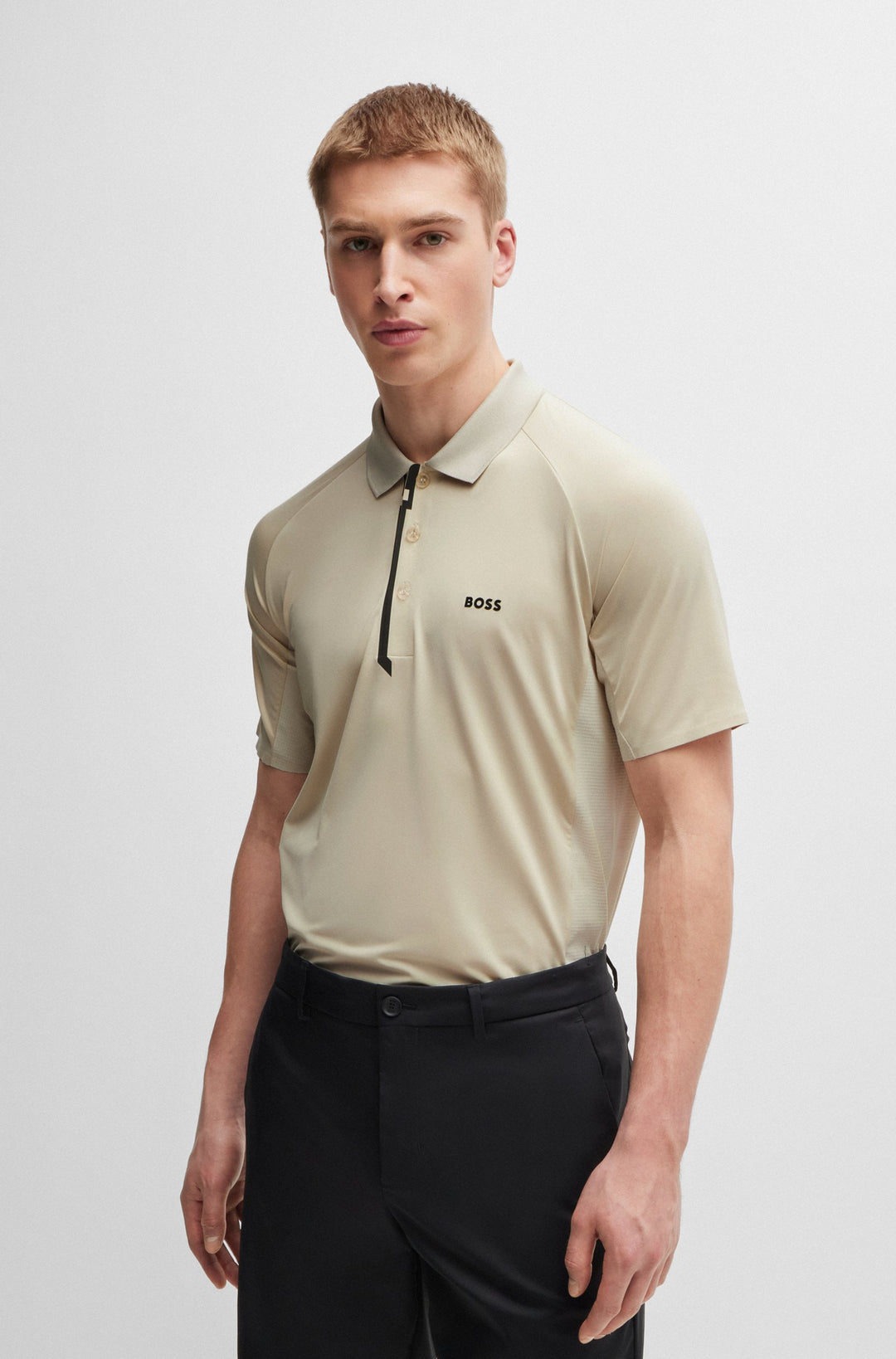 BOSS Polos Regular Fit in Polyester Mix - PADDYTECH 10262069 01-50519505- Concorde Fashion#color_white-131