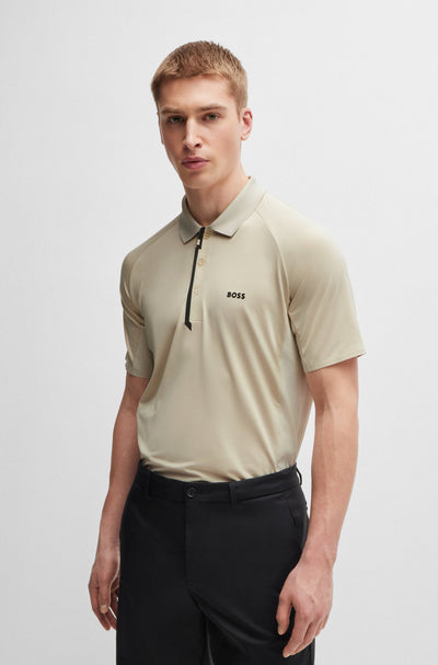 BOSS Polos Regular Fit in Polyester Mix - PADDYTECH 10262069 01-50519505- Concorde Fashion#color_white-131