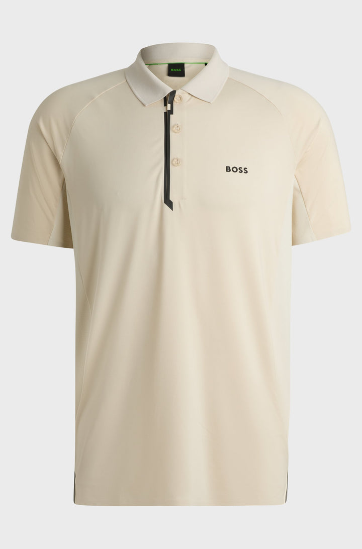BOSS Polos Regular Fit in Polyester Mix - PADDYTECH 10262069 01-50519505- Concorde Fashion#color_white-131