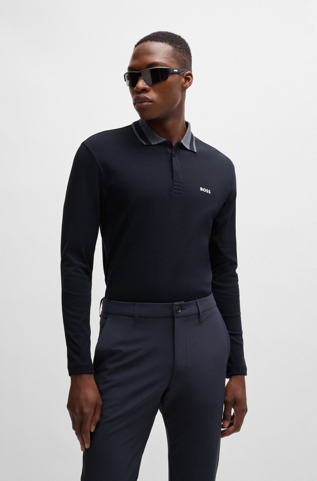 BOSS Polos Regular Fit in Cotton - PLISY 2 10262274 01-50525153- Concorde Fashion#color_navy-402