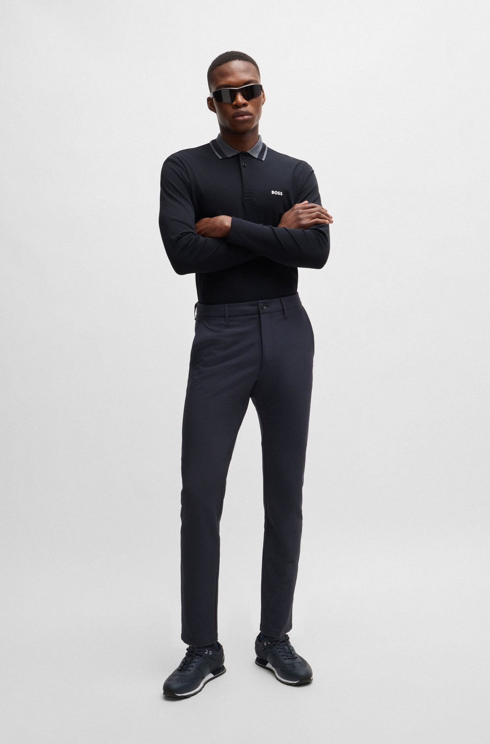 BOSS Polos Regular Fit in Cotton - PLISY 2 10262274 01-50525153- Concorde Fashion#color_navy-402