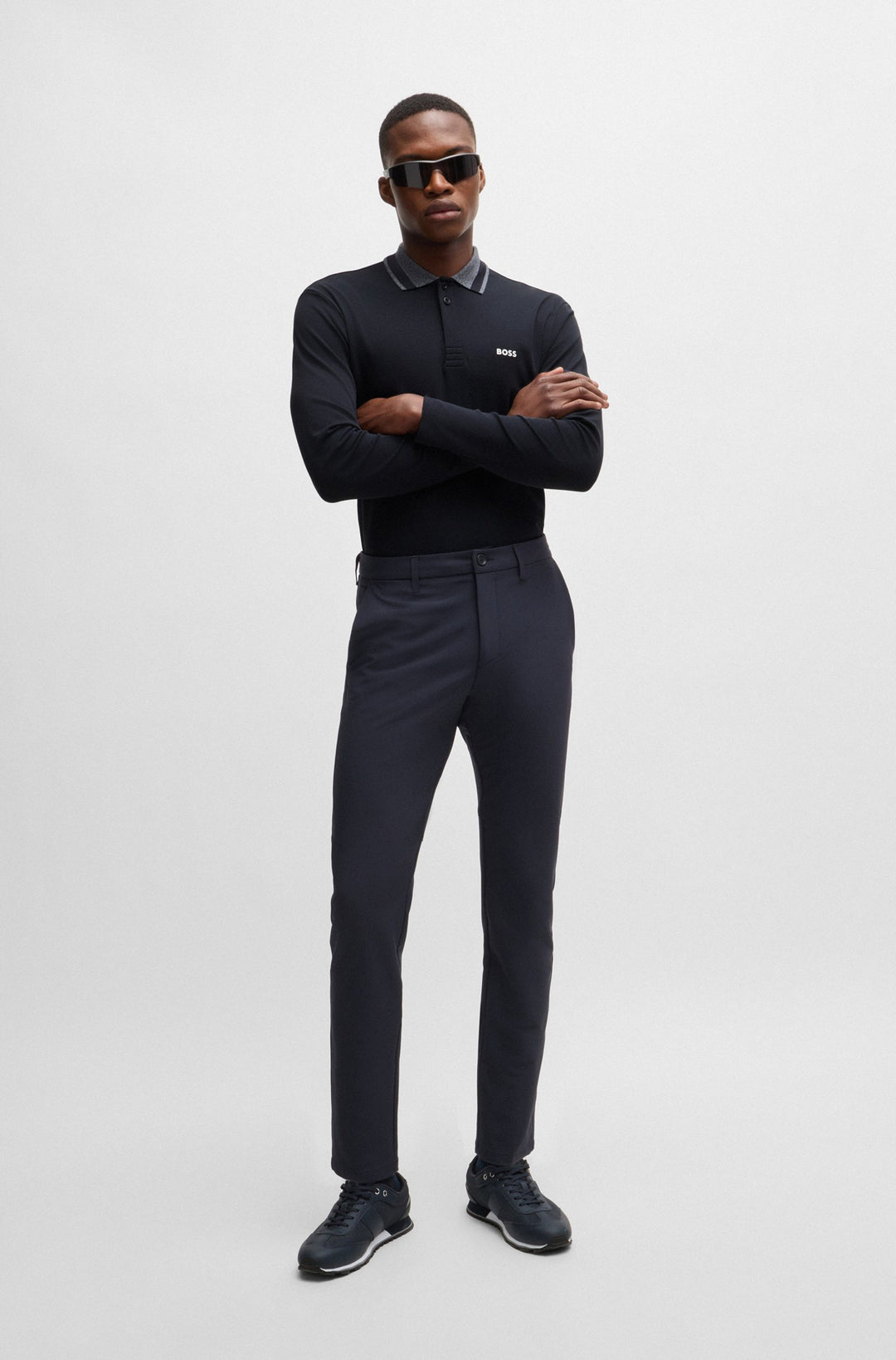 BOSS Polos Regular Fit in Cotton - PLISY 2 10262274 01-50525153- Concorde Fashion#color_navy-402