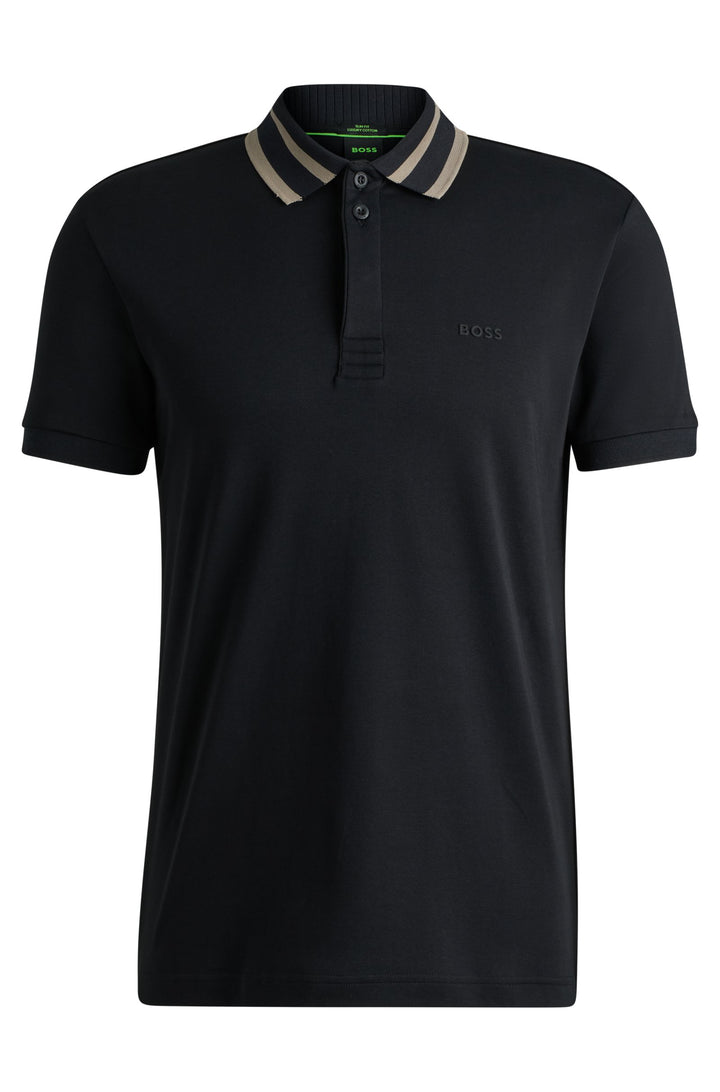 BOSS Polos Regular Fit in Cotton - PAULE 10262274 01-50525172- Concorde Fashion#color_black-001
