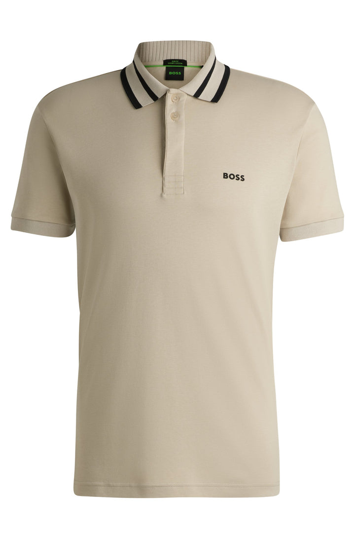 BOSS Polos Regular Fit in Cotton - PAULE 10262274 01-50525172- Concorde Fashion#color_beige-271