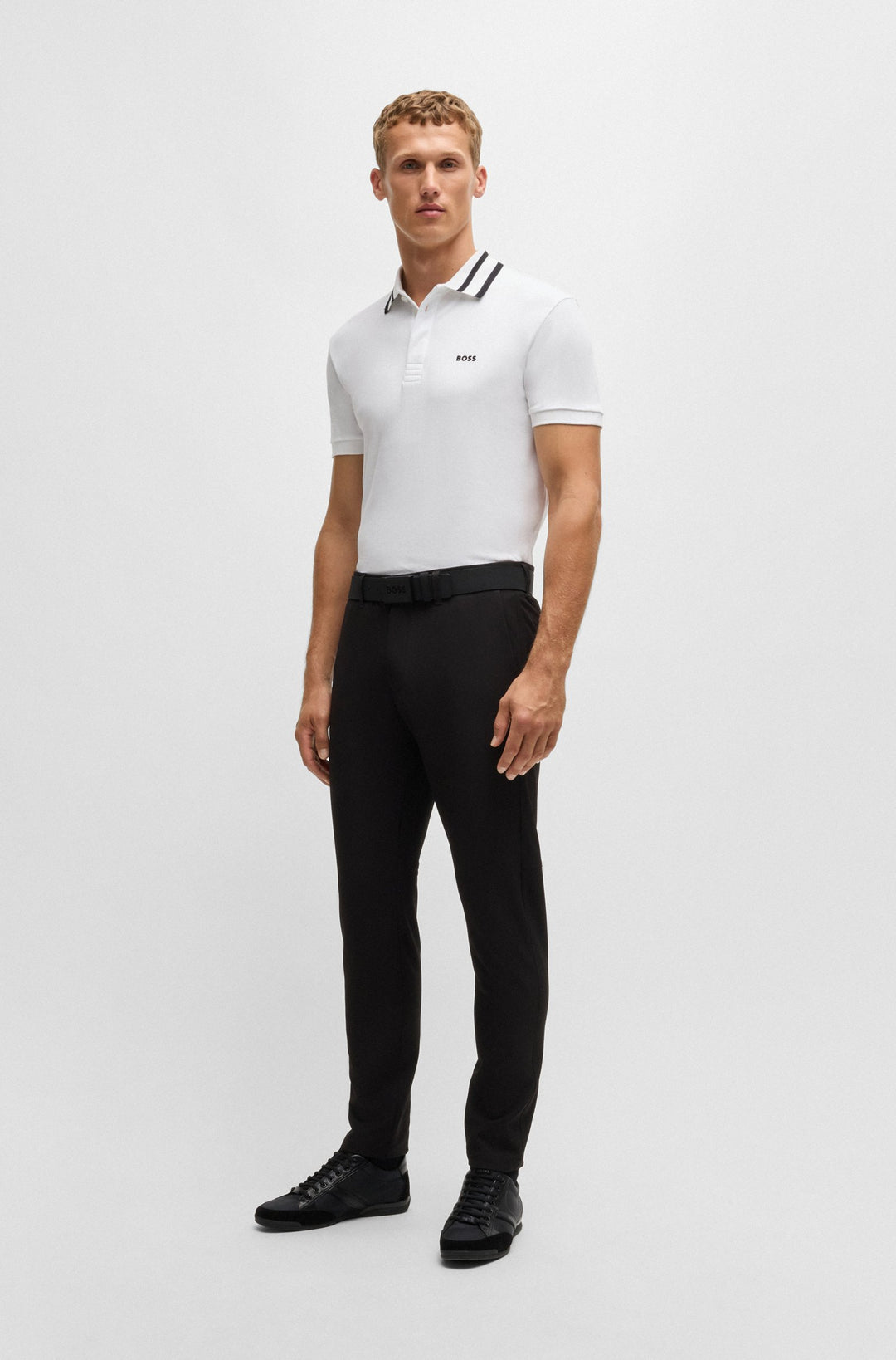 BOSS Polos Regular Fit in Cotton - PAULE 10262274 01-50525172- Concorde Fashion#color_white-100