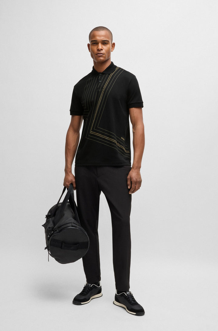 BOSS Polos Regular Fit in Cotton - PADDY 2 10262274 01-50525174- Concorde Fashion#color_black-001