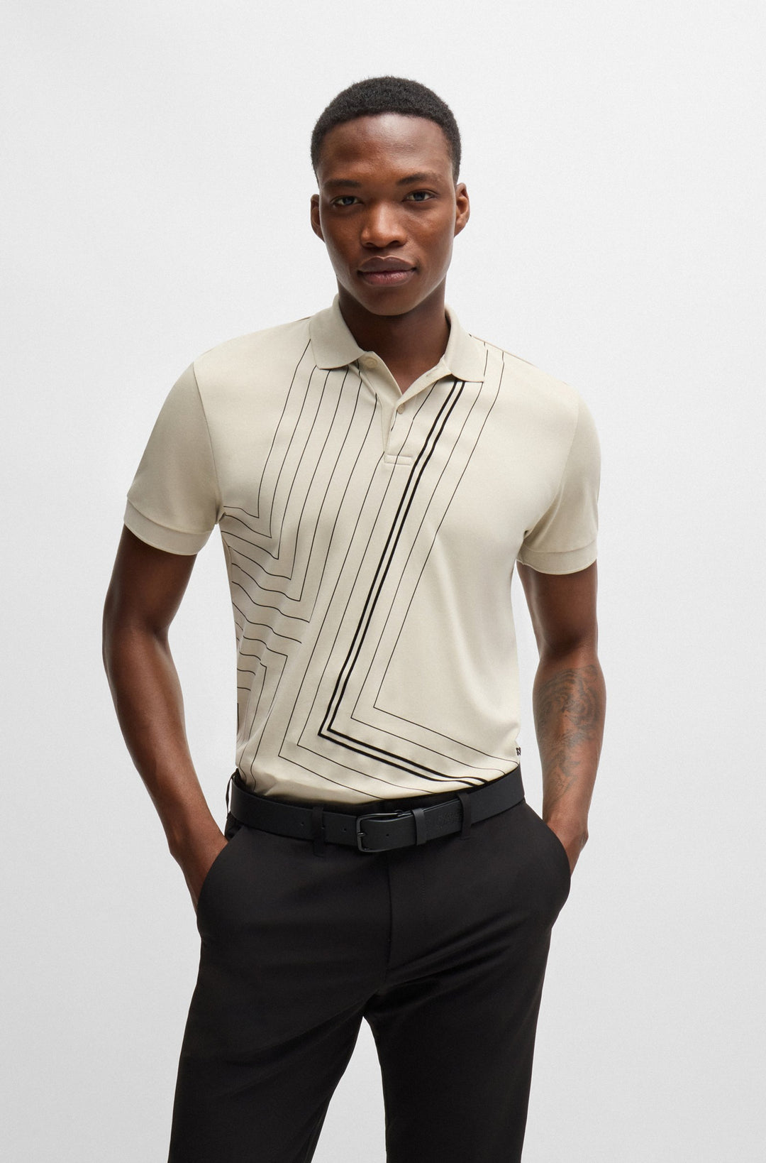 BOSS Polos Regular Fit in Cotton - PADDY 2 10262274 01-50525174- Concorde Fashion#color_beige-271