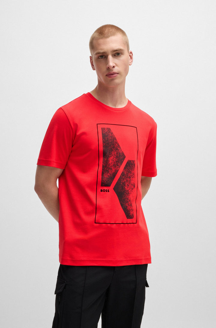BOSS T-Shirts Regular Fit in Cotton - TEE 9 10262274 01-50525219- Concorde Fashion#color_red-645