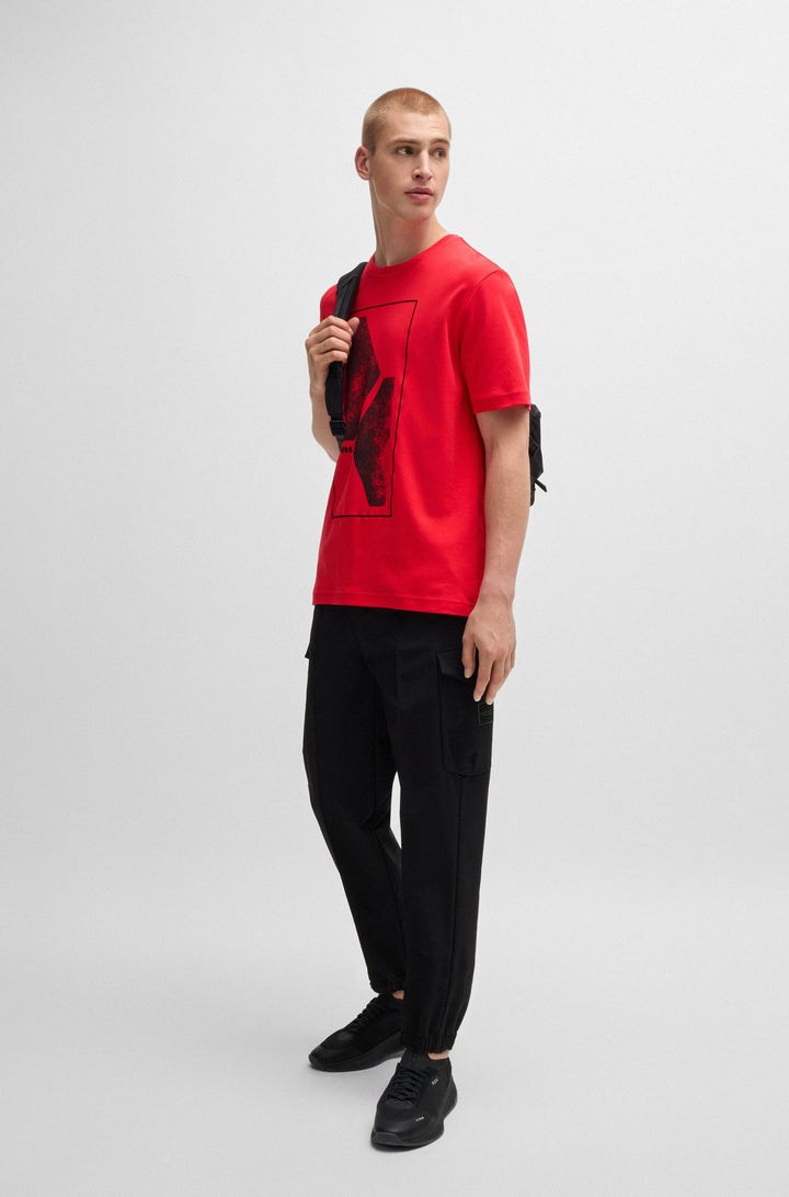 BOSS T-Shirts Regular Fit in Cotton - TEE 9 10262274 01-50525219- Concorde Fashion#color_red-645