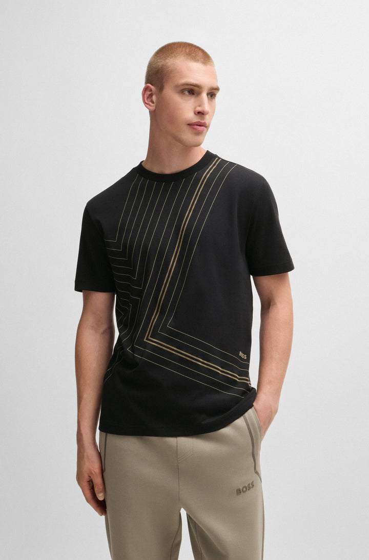 BOSS T-Shirts Regular Fit in Cotton - TEE 7 10262274 01-50525225- Concorde Fashion#color_black-001
