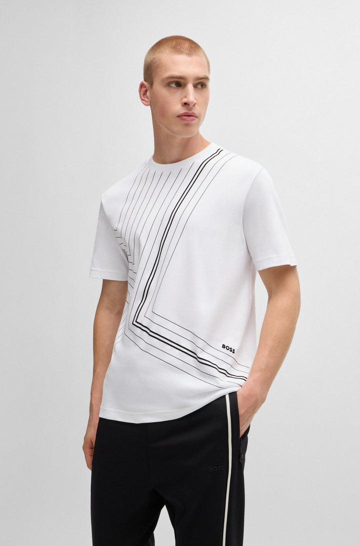 BOSS T-Shirts Regular Fit in Cotton - TEE 7 10262274 01-50525225- Concorde Fashion#color_white-100