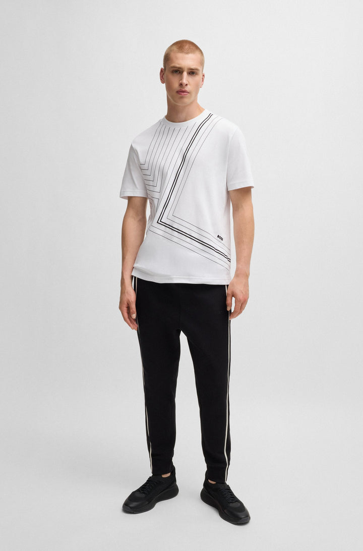 BOSS T-Shirts Regular Fit in Cotton - TEE 7 10262274 01-50525225- Concorde Fashion#color_white-100