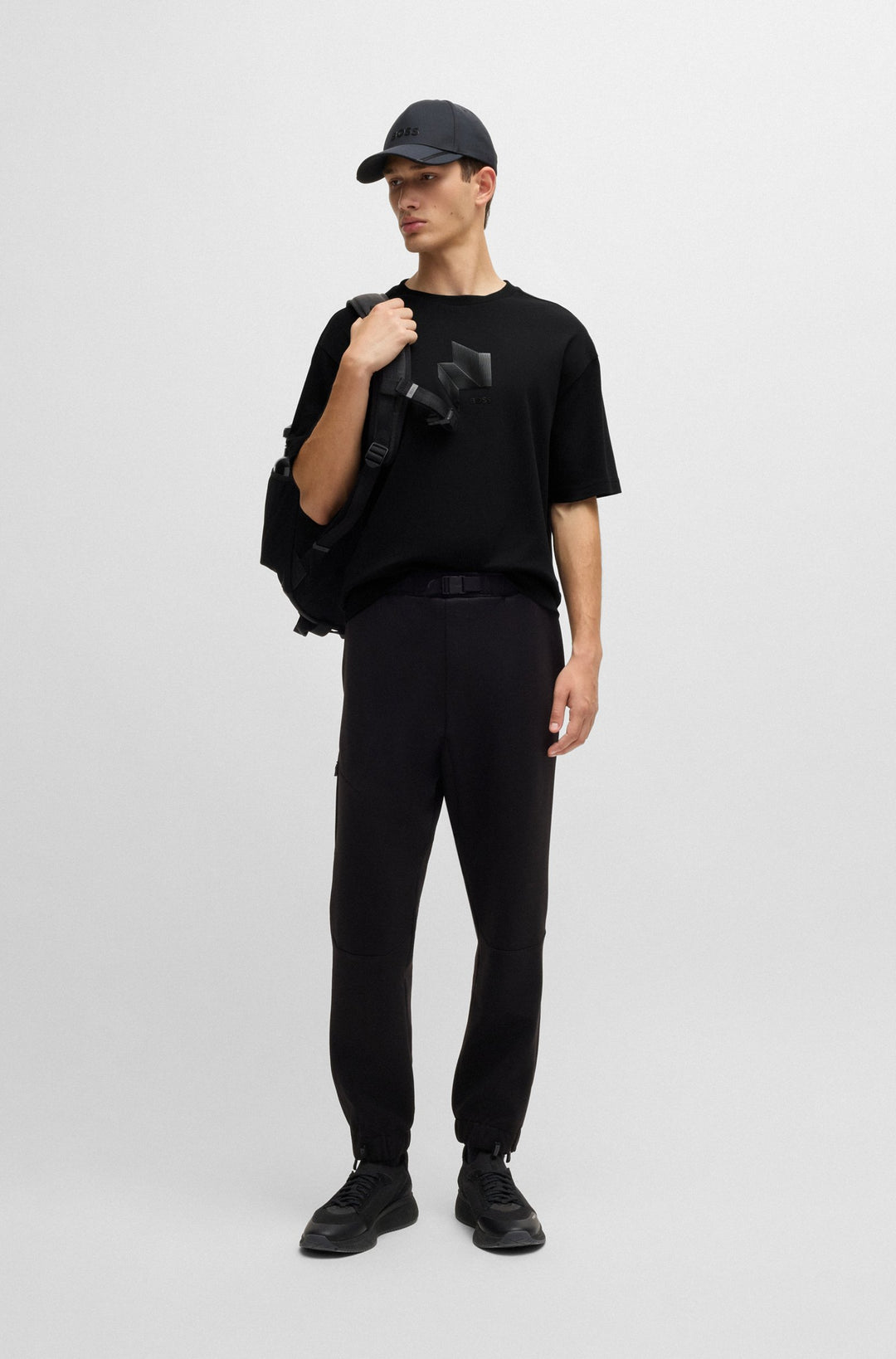 BOSS T-Shirts Relaxed Fit in Cotton - TEE MIRROR 1 10262274 01-50525231- Concorde Fashion#color_black-001