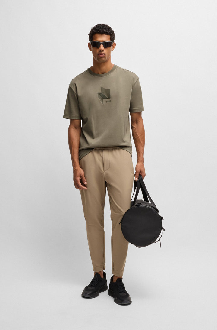 BOSS T-Shirts Relaxed Fit in Cotton - TEE MIRROR 1 10262274 01-50525231- Concorde Fashion#color_green-334