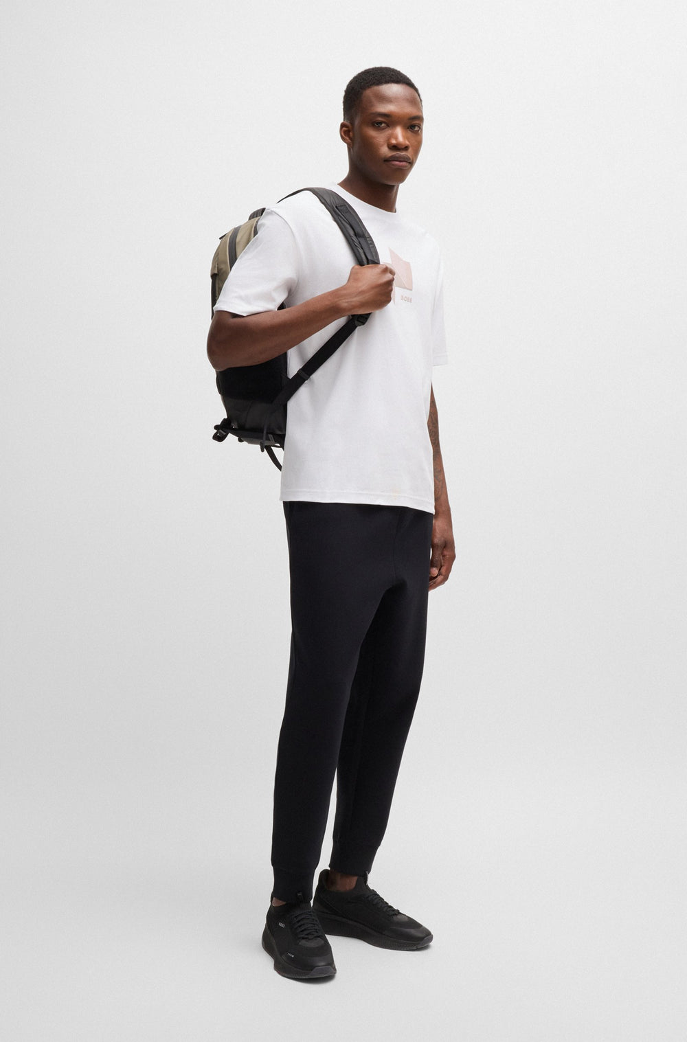 BOSS T-Shirts Relaxed Fit in Cotton - TEE MIRROR 1 10262274 01-50525231- Concorde Fashion#color_white-100