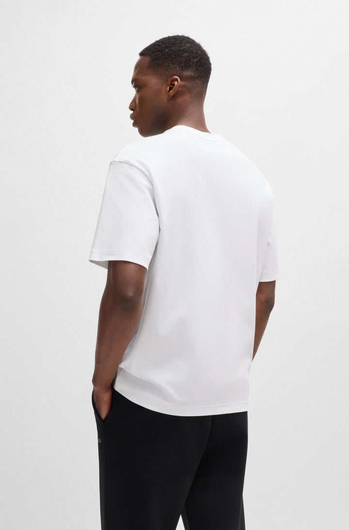 BOSS T-Shirts Relaxed Fit in Cotton - TEE MIRROR 1 10262274 01-50525231- Concorde Fashion#color_white-100