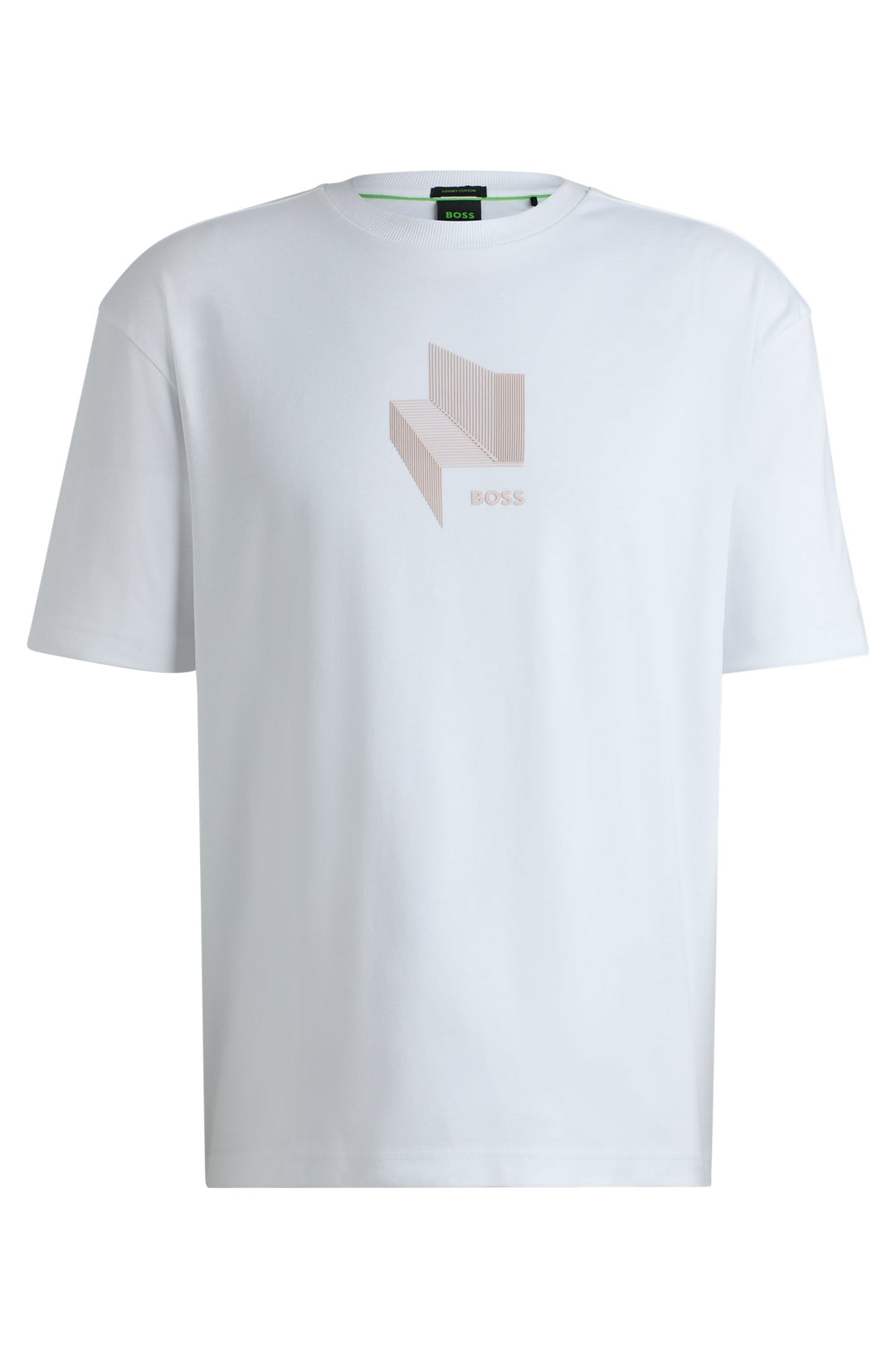 BOSS T-Shirts Relaxed Fit in Cotton - TEE MIRROR 1 10262274 01-50525231- Concorde Fashion#color_white-100