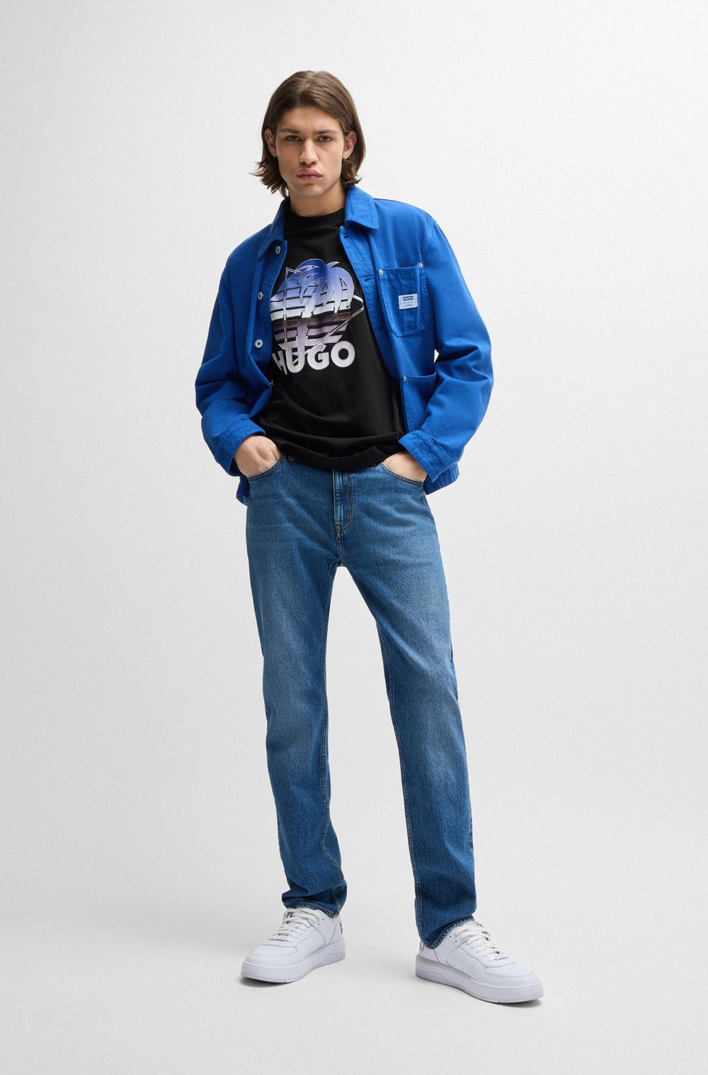 HUGO T-Shirts Regular Fit in Cotton - NEROE 10262283 01-50519047- Concorde Fashion#color_black-001
