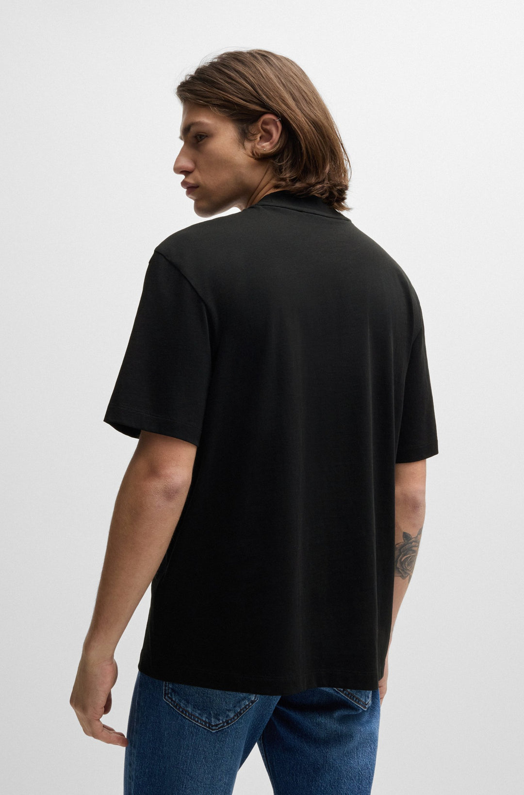HUGO T-Shirts Regular Fit in Cotton - NEROE 10262283 01-50519047- Concorde Fashion#color_black-001