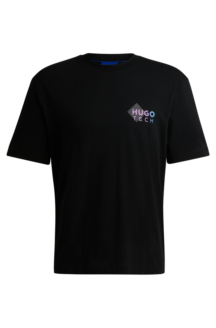 HUGO T-Shirts Regular Fit in Cotton - NEPORY 10262283 01-50519066- Concorde Fashion#color_black-001