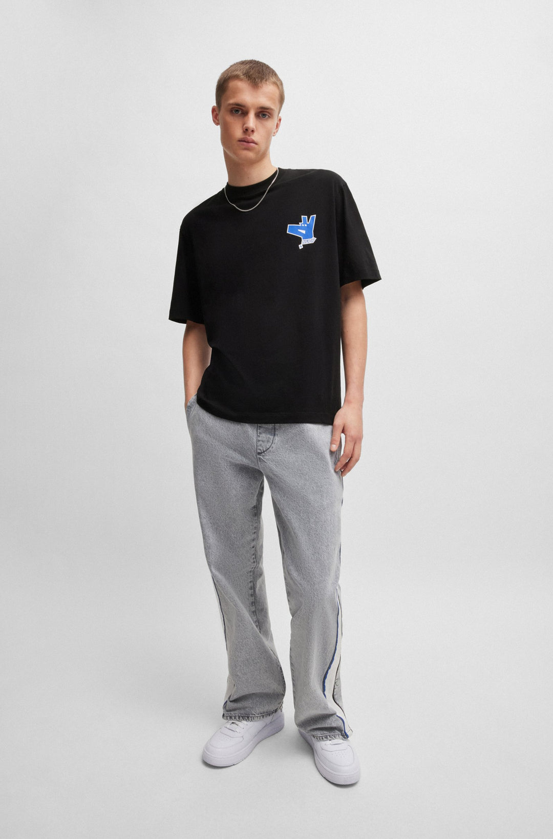 HUGO T-Shirts Regular Fit in Cotton - NOLLICO 10262283 01-50519124- Concorde Fashion#color_black-001