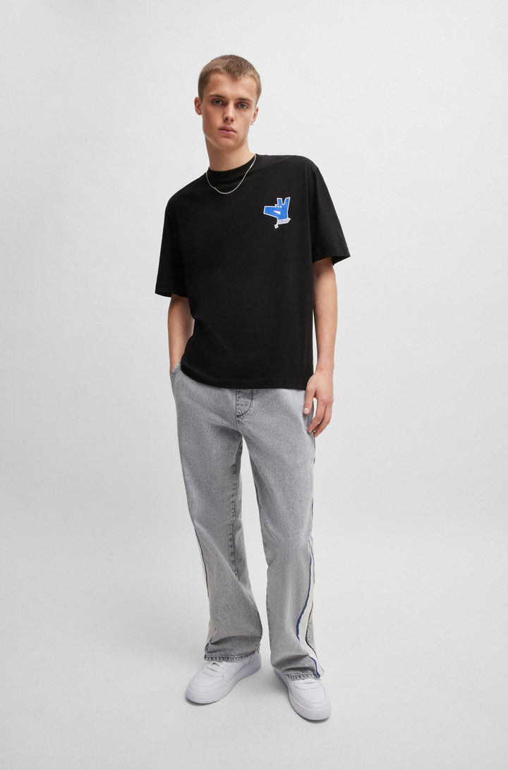 HUGO T-Shirts Regular Fit in Cotton - NOLLICO 10262283 01-50519124- Concorde Fashion#color_black-001