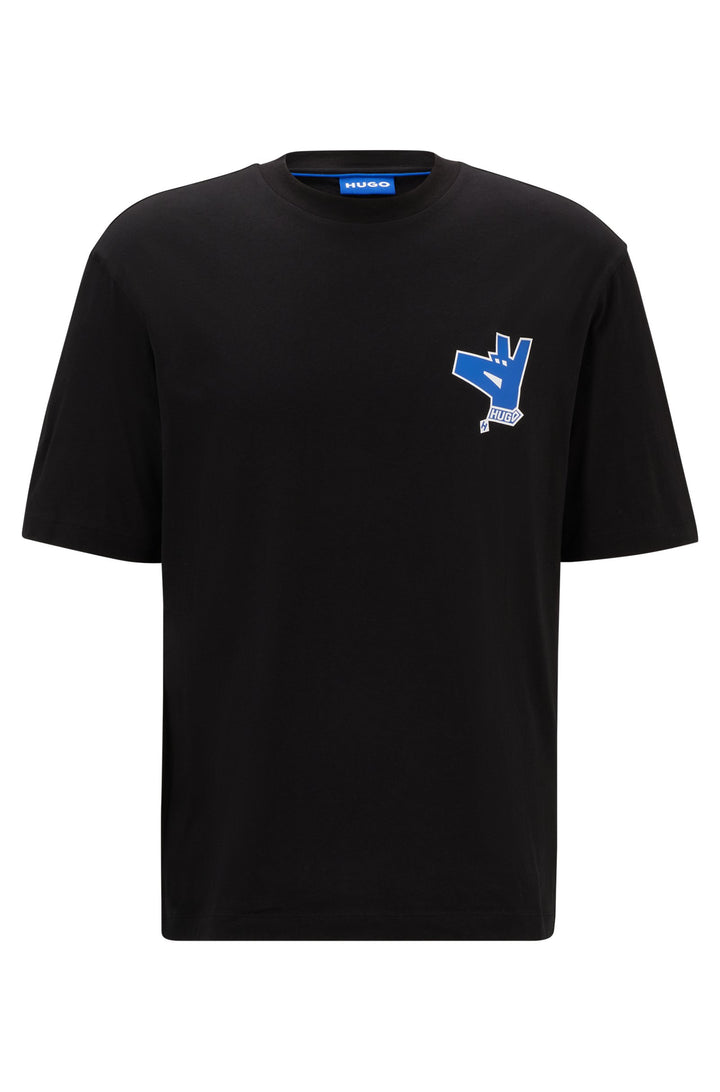 HUGO T-Shirts Regular Fit in Cotton - NOLLICO 10262283 01-50519124- Concorde Fashion#color_black-001