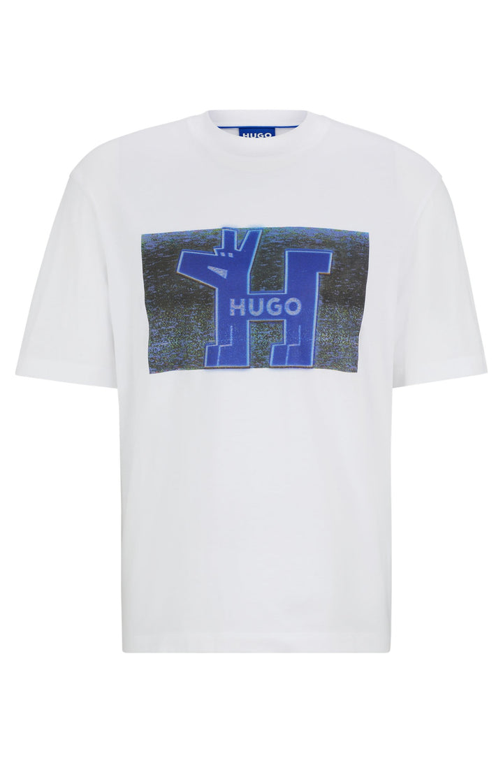 HUGO T-Shirts Regular Fit in Cotton - NEDARY 10262283 01-50519131- Concorde Fashion#color_white-100