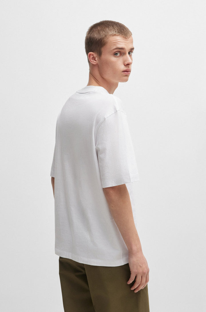 HUGO T-Shirts Regular Fit in Cotton - NORIELES 10262283 01-50519387- Concorde Fashion#color_white-100