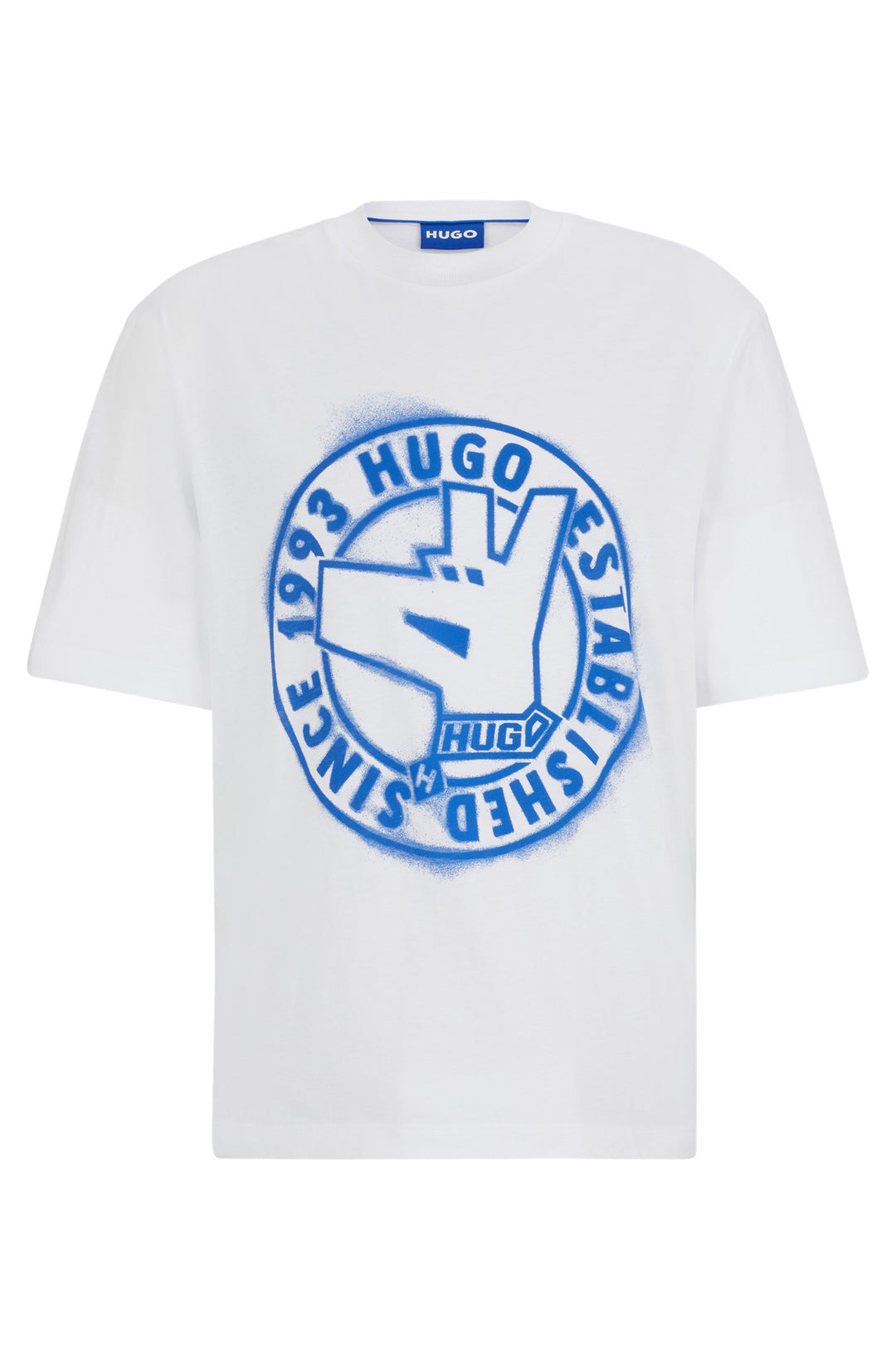 HUGO T-Shirts Regular Fit in Cotton - NORIELES 10262283 01-50519387- Concorde Fashion#color_white-100