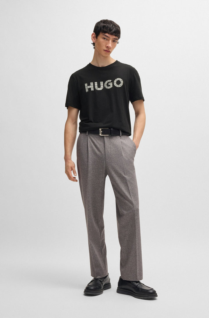 HUGO T-Shirts Regular Fit in Cotton - DULIVIO_U243 10262283 01-50519724- Concorde Fashion#color_black-001