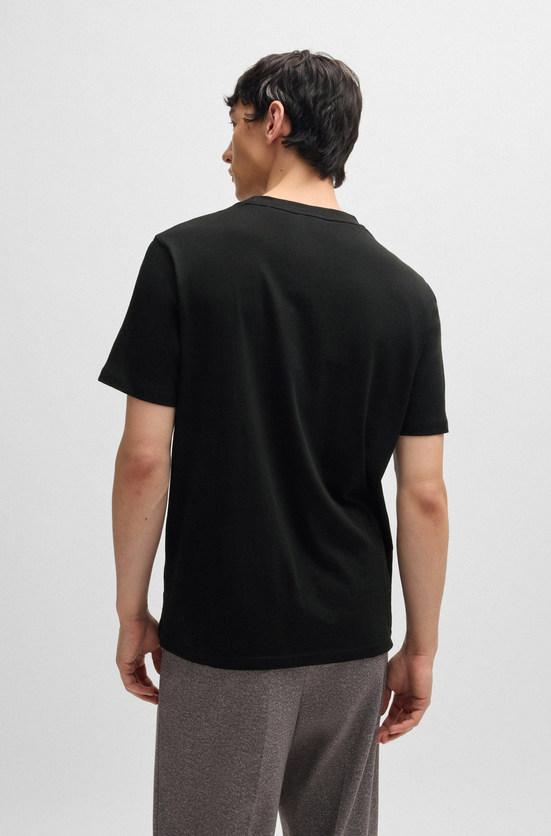 HUGO T-Shirts Regular Fit in Cotton - DULIVIO_U243 10262283 01-50519724- Concorde Fashion#color_black-001