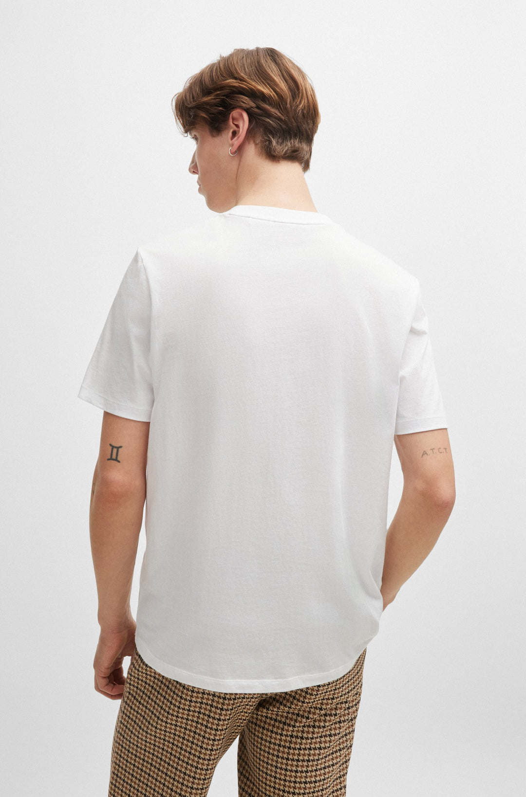 HUGO T-Shirts Regular Fit in Cotton - DULIVIO_U243 10262283 01-50519724- Concorde Fashion#color_white-100