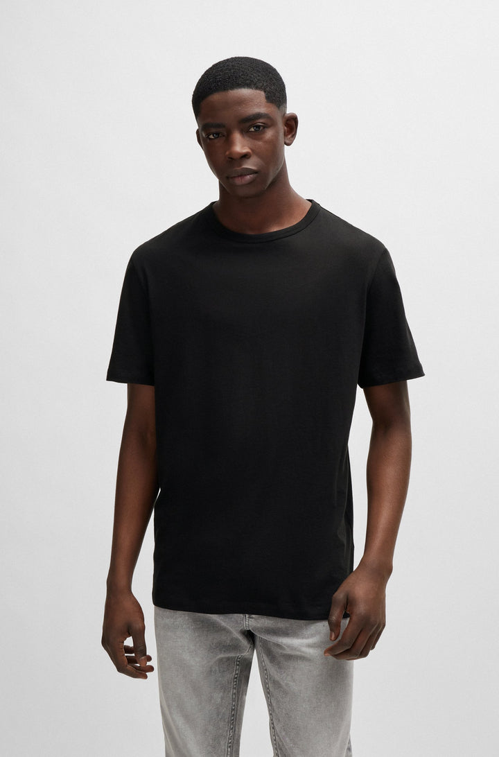 HUGO BLUE Regular Fit T-Shirts in Cotton - BLUE3_NAOLO 10262283 01-50522382- Concorde Fashion#color_black-001
