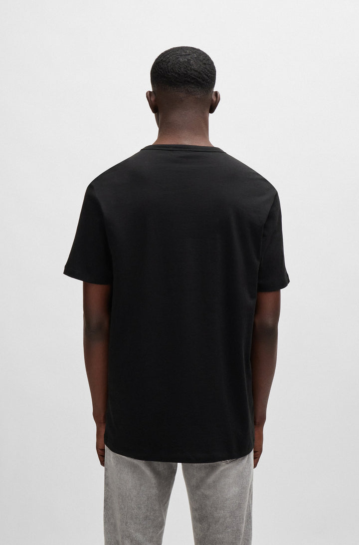 HUGO BLUE Regular Fit T-Shirts in Cotton - BLUE3_NAOLO 10262283 01-50522382- Concorde Fashion#color_black-001