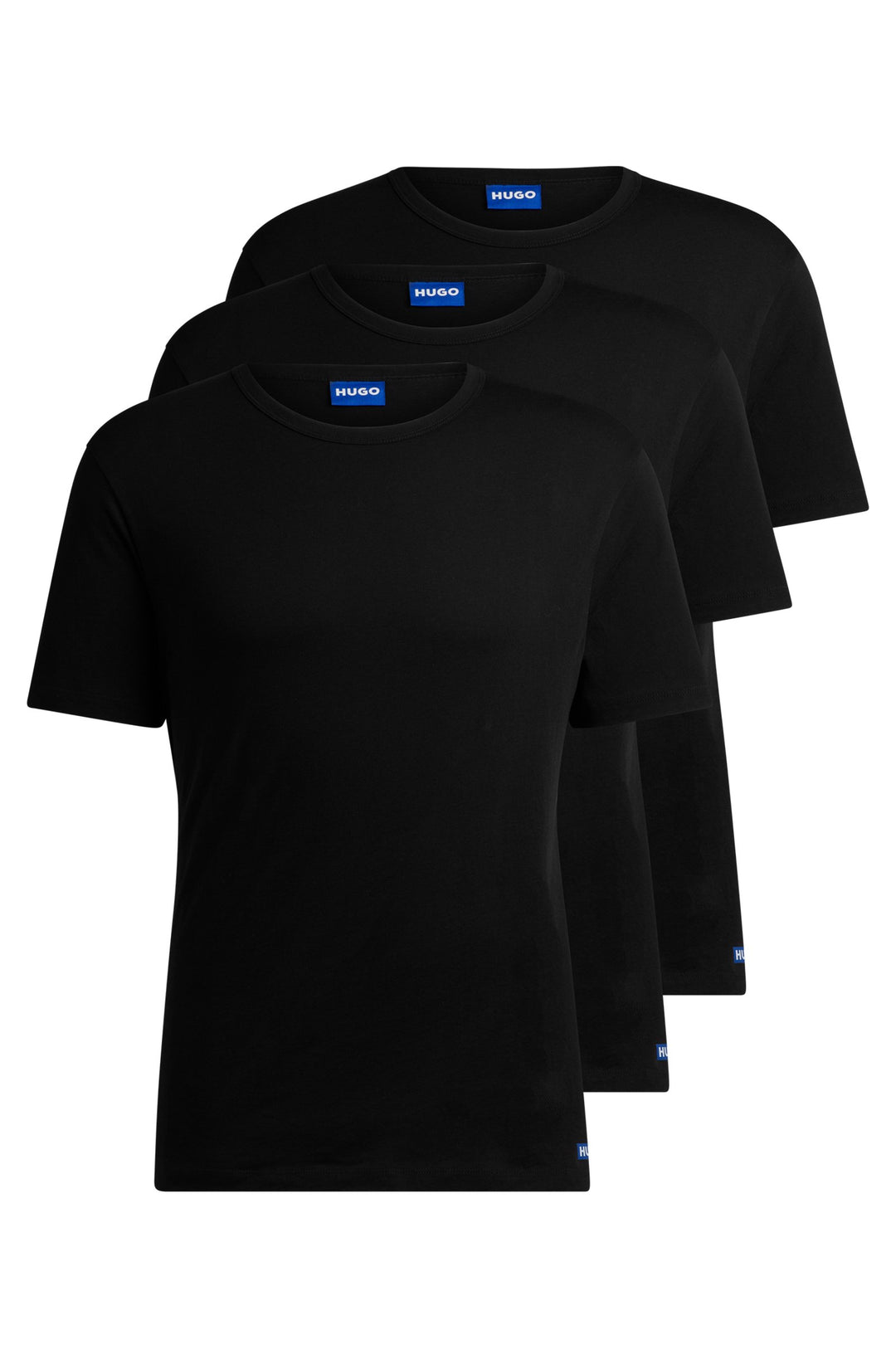 HUGO BLUE Regular Fit T-Shirts in Cotton - BLUE3_NAOLO 10262283 01-50522382- Concorde Fashion#color_black-001