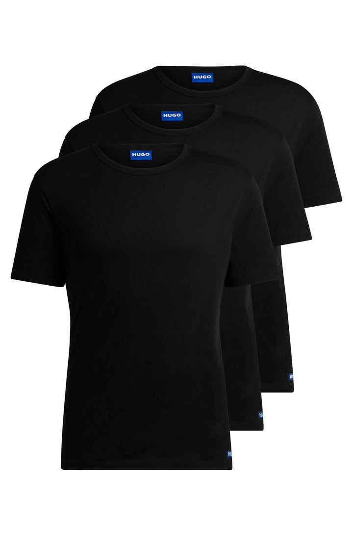HUGO BLUE Regular Fit T-Shirts in Cotton - BLUE3_NAOLO 10262283 01-50522382- Concorde Fashion#color_black-001
