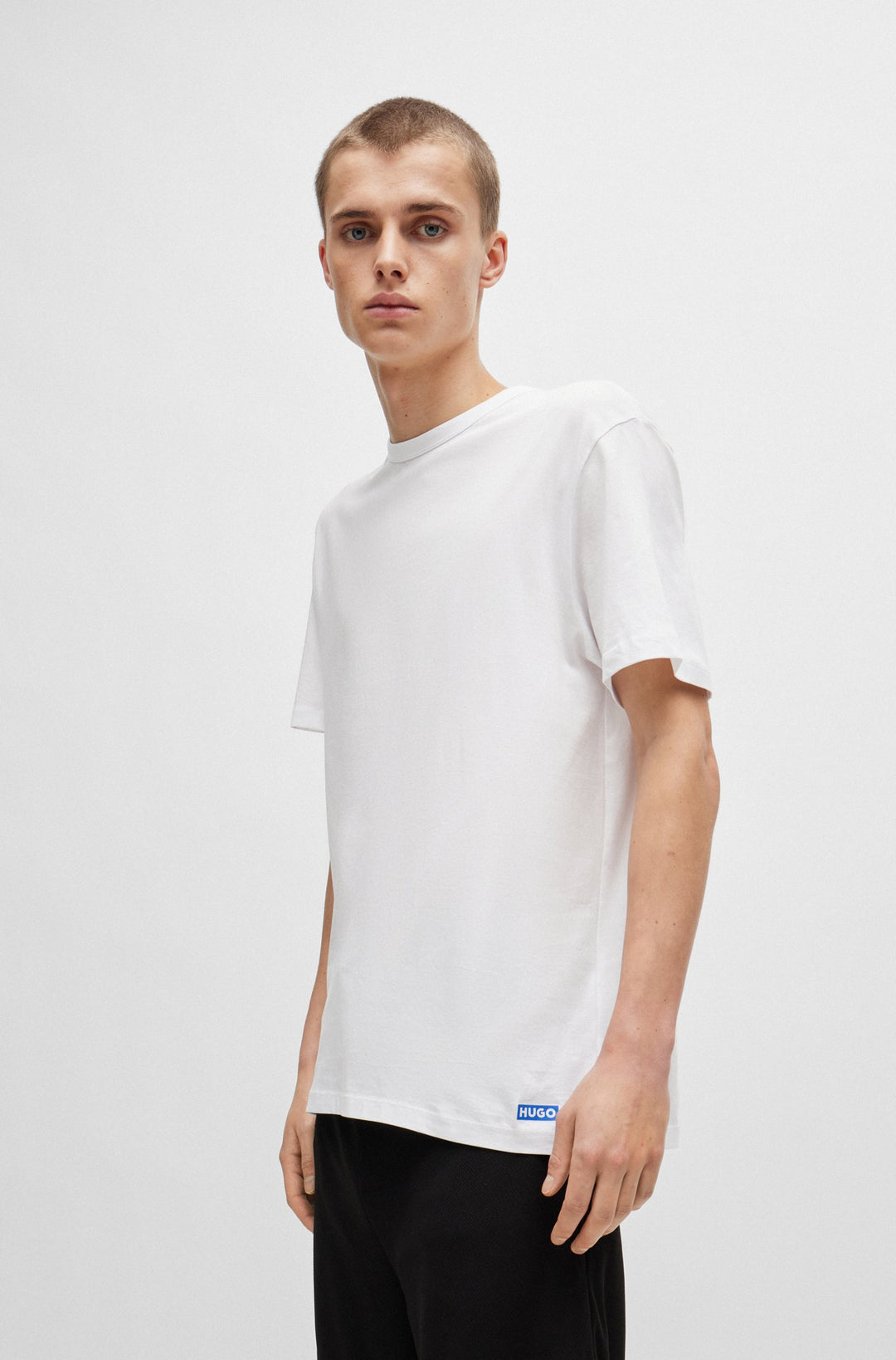 HUGO BLUE Regular Fit T-Shirts in Cotton - BLUE3_NAOLO 10262283 01-50522382- Concorde Fashion#color_white-100