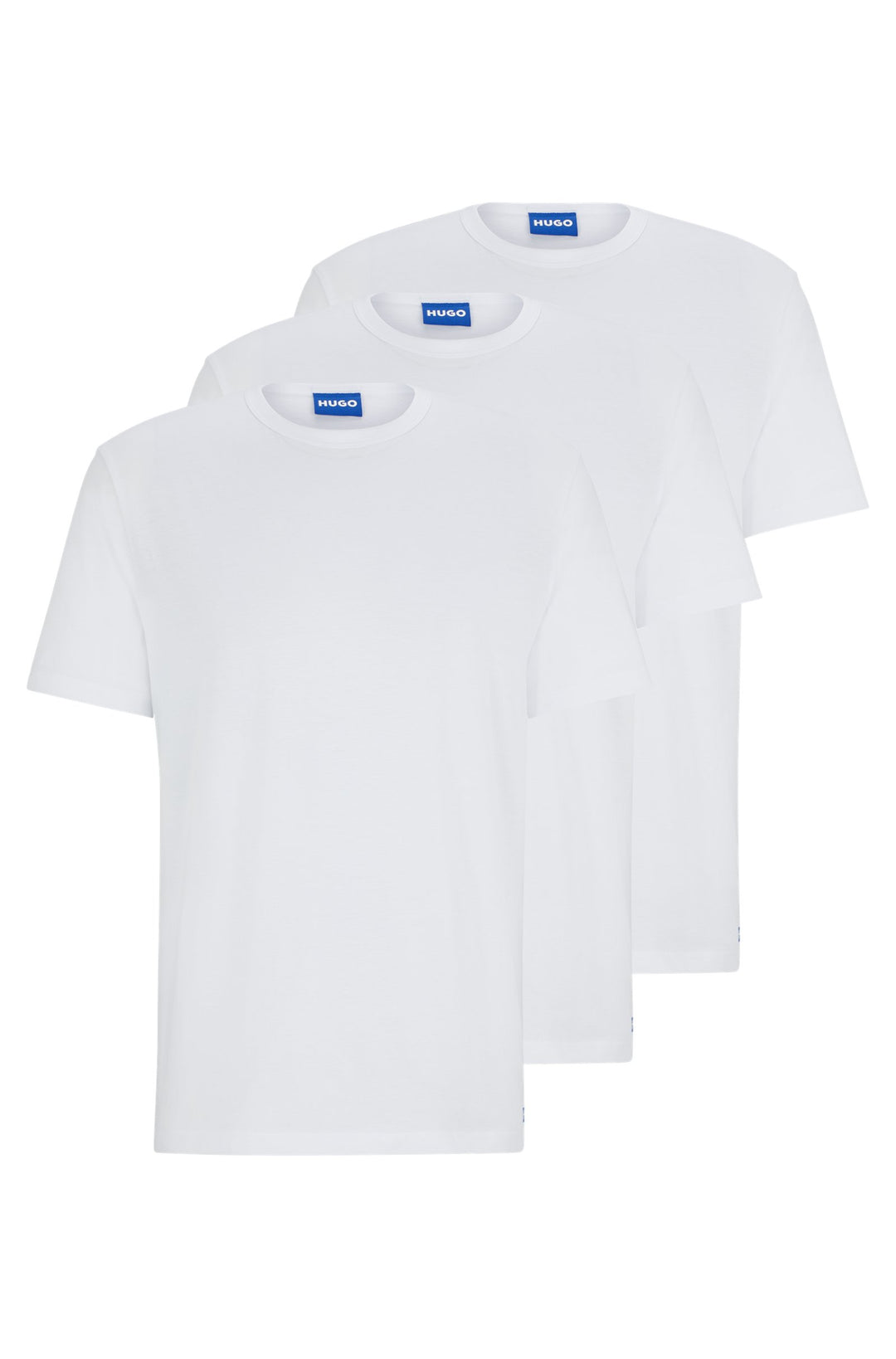 HUGO BLUE Regular Fit T-Shirts in Cotton - BLUE3_NAOLO 10262283 01-50522382- Concorde Fashion#color_white-100