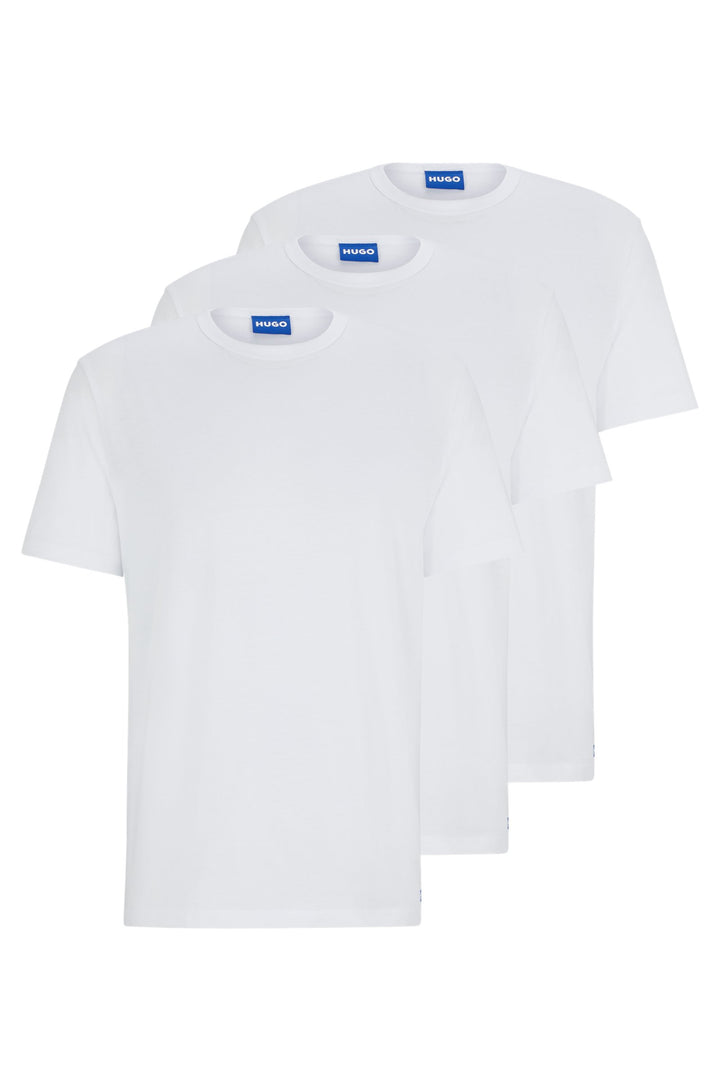 HUGO BLUE Regular Fit T-Shirts in Cotton - BLUE3_NAOLO 10262283 01-50522382- Concorde Fashion#color_white-100