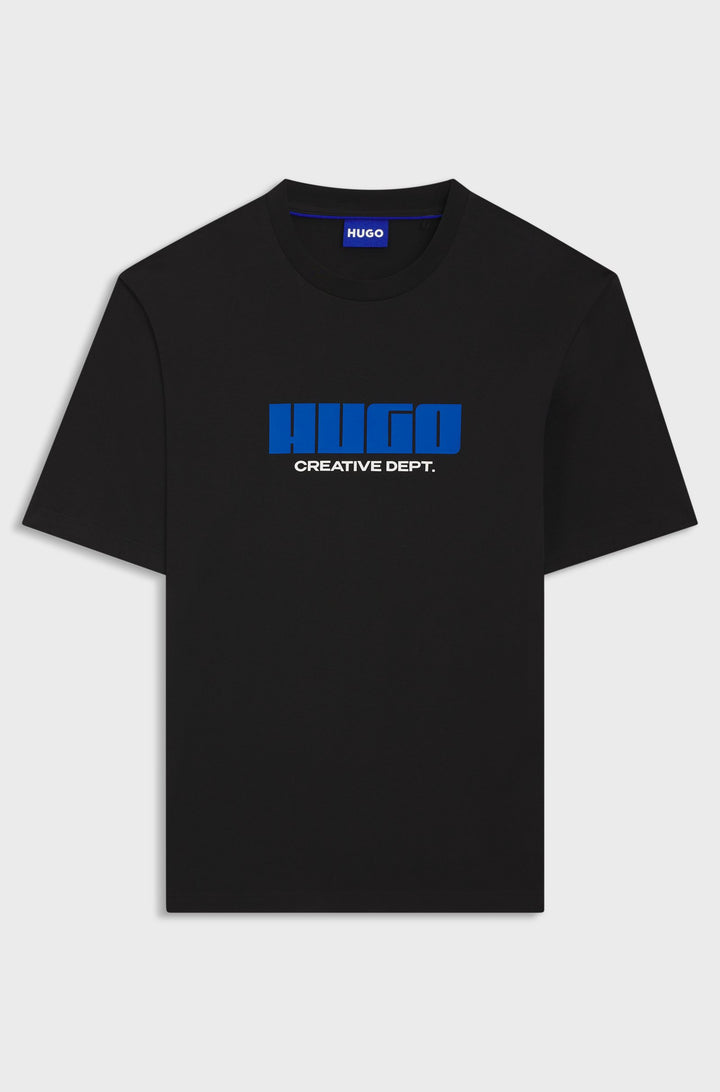 HUGO T-Shirts Regular Fit in Cotton - NEWROMI 10262283 01-50542934- Concorde Fashion#color_black-001