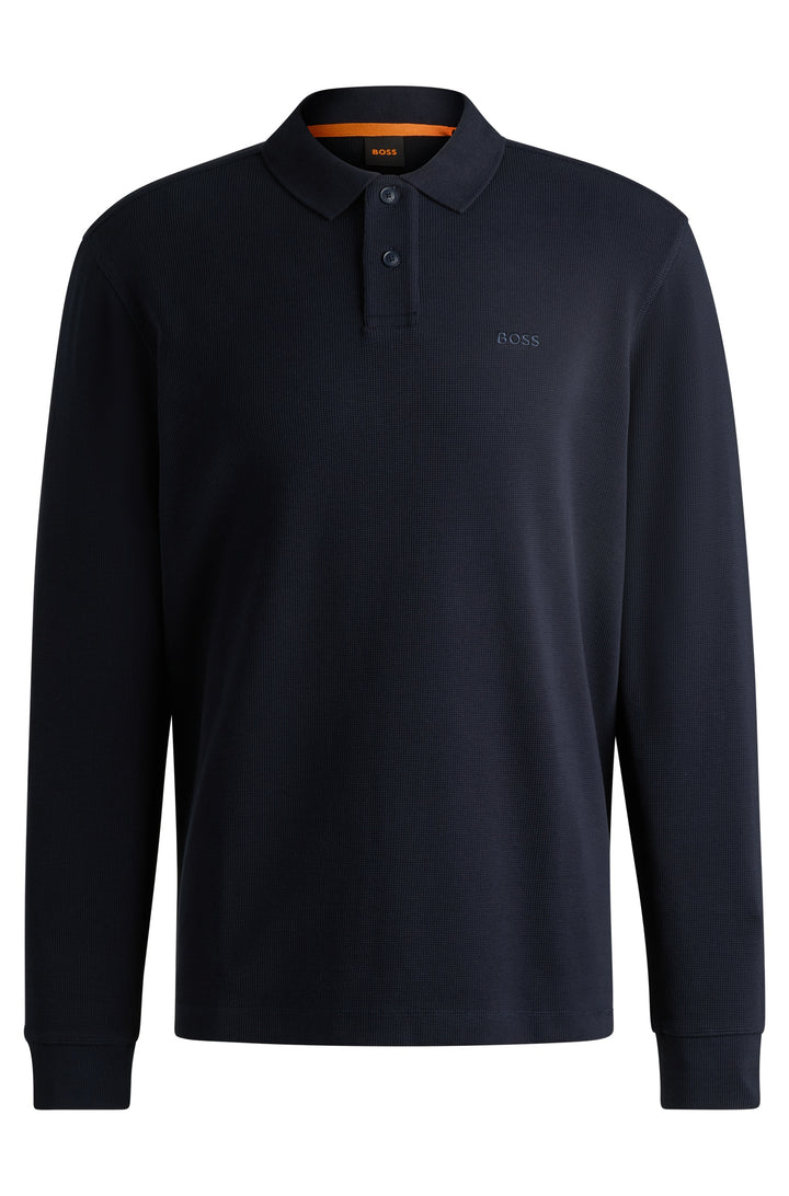 BOSS Polos Regular Fit in Cotton Mix - PETEMPESTOLONG 10262290 01-50520710- Concorde Fashion#color_navy-404