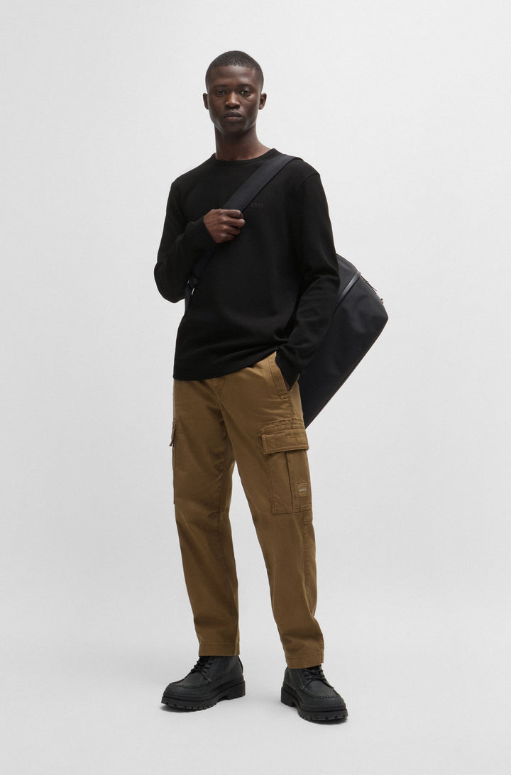 BOSS T-Shirts Regular Fit in Cotton Mix - TEMPESTO 10262290 01-50520725- Concorde Fashion#color_black-001
