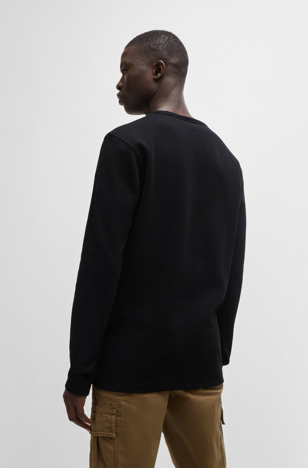 BOSS T-Shirts Regular Fit in Cotton Mix - TEMPESTO 10262290 01-50520725- Concorde Fashion#color_black-001