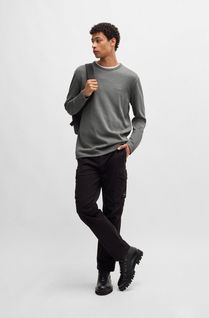 BOSS T-Shirts Regular Fit in Cotton Mix - TEMPESTO 10262290 01-50520725- Concorde Fashion#color_grey-051
