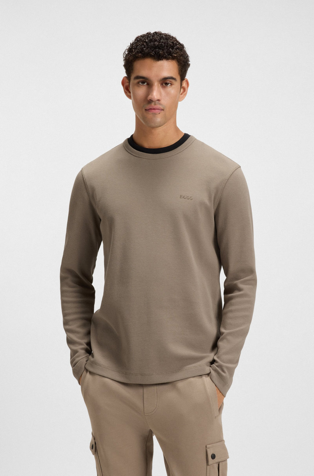 BOSS T-Shirts Regular Fit in Cotton Mix - TEMPESTO 10262290 01-50520725- Concorde Fashion#color_green-346